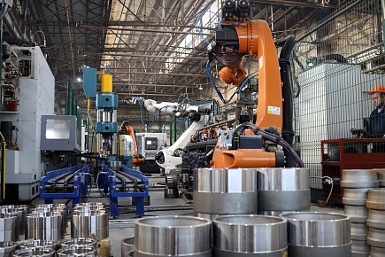 Роботизированный комплекс механической обработки колец подшипников для Челябинского кузнечно-прессового завода.